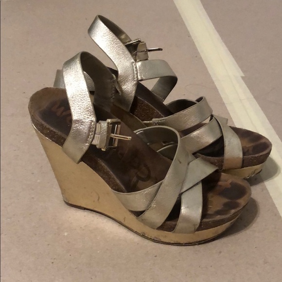 Sam Edelman Wedges Gold - Picture 3 of 3